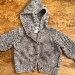 Old Navy Taupe Knit Baby Hoodie